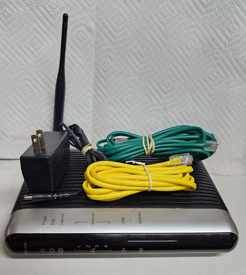 ACTIONTEC MODEM-ROUTER 4-PORT ETHERNET GT724-WG ADSL ADSL2 ADSL2+ H3.1 ...