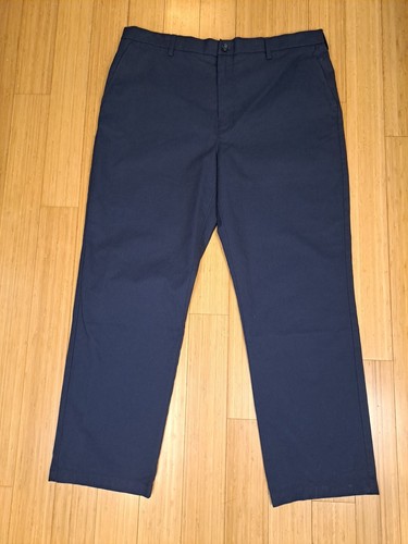 Croft & Barrow Men's Classic Fit Flat-Front Khaki Pants Navy Blue 42"x32" New - Picture 2 of 7
