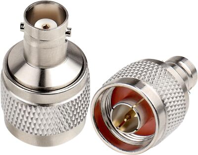2Pcs RF N Male to BNC Female Connector N Type Plug Male to BNC