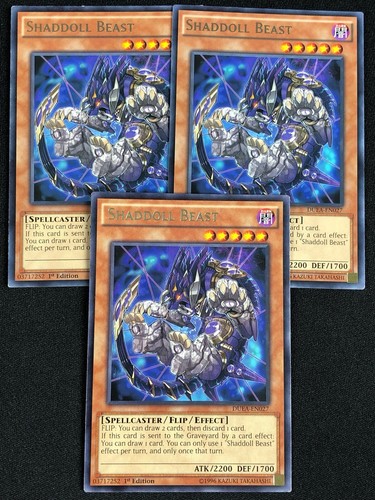 YUGIOH SHADDOLL BESTIE DUEA-DE027 1. RARE X3 (NM)