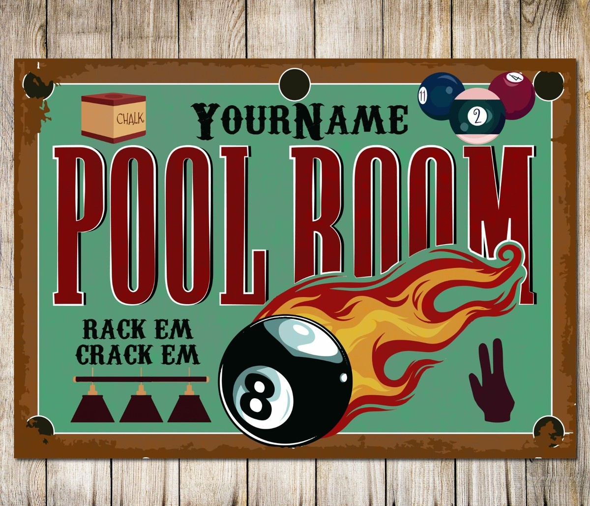 Pool Engine Room Sign Pool Room Sign Chalkboard