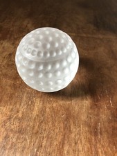 Frosted Glass Golf Ball Paperweight.