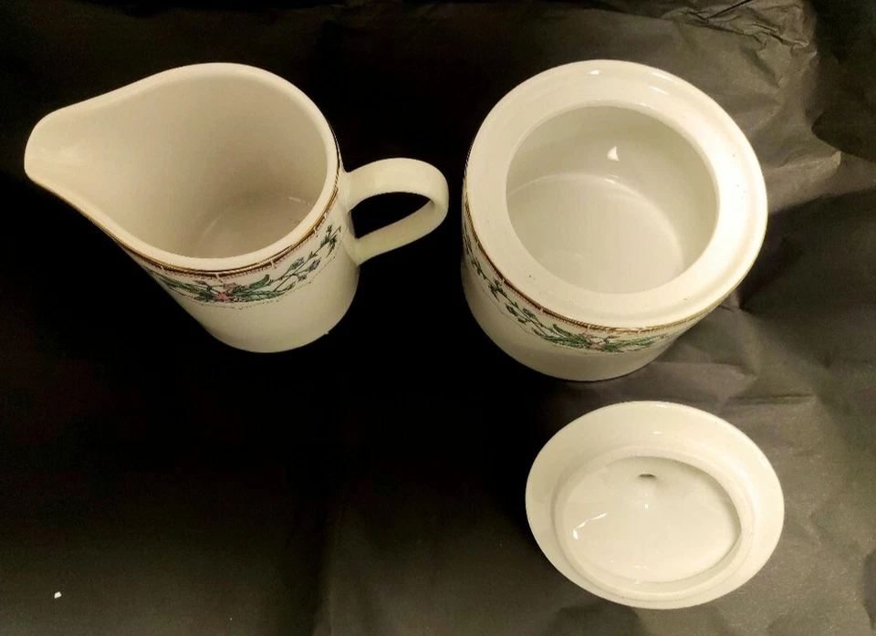 Wellesley de Farberware juego de crema y azucarero/tapa, porcelana fina #486 Foto 3 de 4