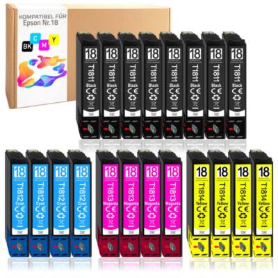 20XL + Set Tintenpatronen kompatibel mit Epson Expression Home XP-402 XP-225