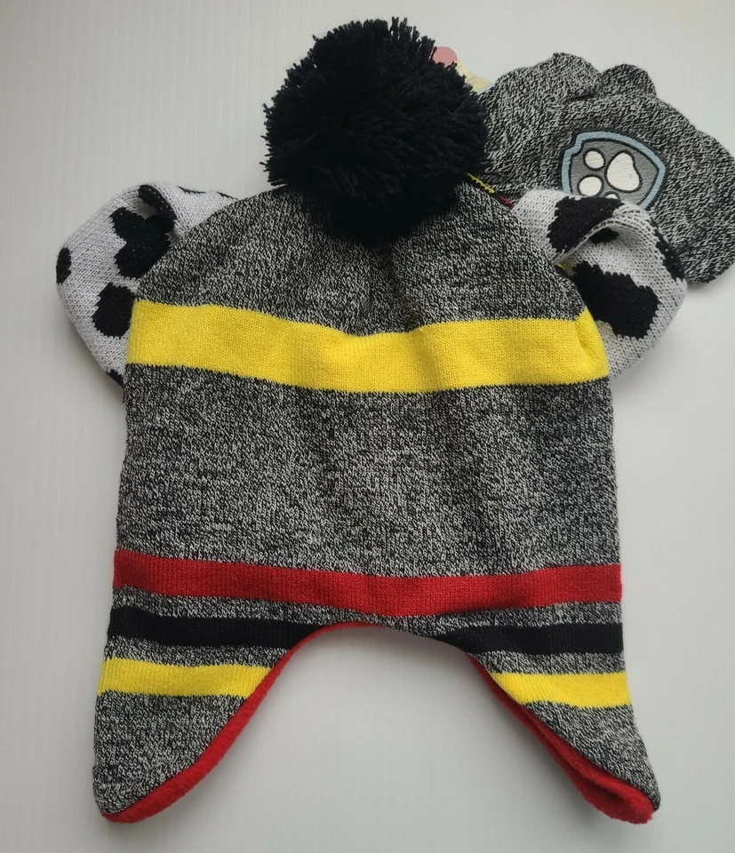 Paw Patrol Niño Trampero Sombrero y Mitones Conjunto Gorro Marshall Nuevo Foto 2 de 3