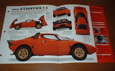 1974 LANCIA STRATOS ORIGINAL IMP BROCHURE 74 75 73 SPECS INFO 1973