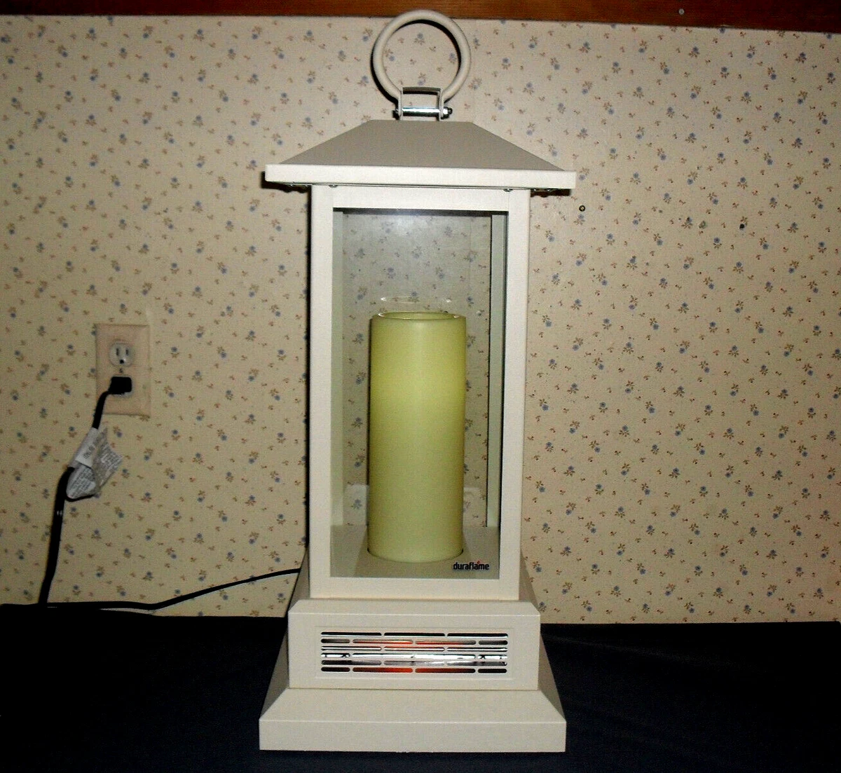 Duraflame electric lantern with Infrared quartz heater u0026amp; remote, cream  35 1/2u0026#034; | eBay