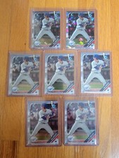 Michael Busch 2019 Bowman Chrome Sapphire x2 + Base x5 Lot of 7 cards