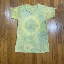 Vintage BVD 50s 60s Tie Dye Tee Shirt, Small, Mounted Collar, Blank