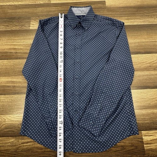 Con.Struct Slim Fit 4 Way Stretch Mens Size M Button Down L/S Wick Dress Shirt - Picture 7 of 8