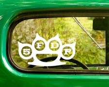 2 FIVE FINGER DEATH PUNCH DECAL Stickers For Car Truck Window Bumper Laptop