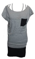 S4) Kleid Kurzarmkleid Jerseykleid Agata Billabong Grau Antrazit Gr. S 36 Neu
