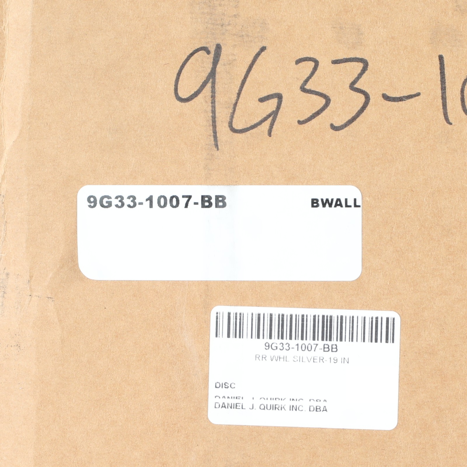 GENUINE ASTON MARTIN RR WHEEL SILVER-19 IN NEW OEM 9G33-1007-BB