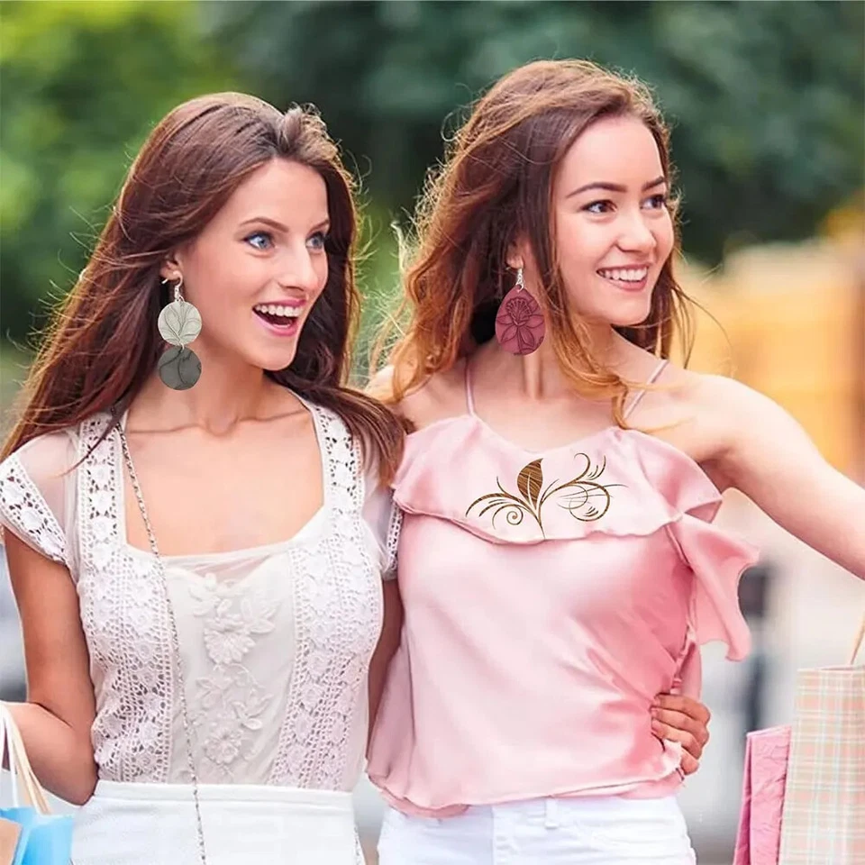 Multisizes EMBOSSED FLOWAL FAUX LEATHER WHOLESALE SHEET For Hair Bow Wallet DIY - Image 3 of 4