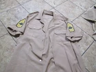 MILITARY SHIRT KHAKI TAN WW2 TO VIETNAM WAR ERA MASTER SERGEANT MEDIUM CR-9 #10