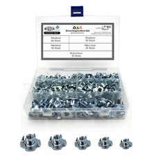 Set Einschlagmuttern mit 4 Einschlagspitzen ähnlich DIN 6930 verzinkter Stahl