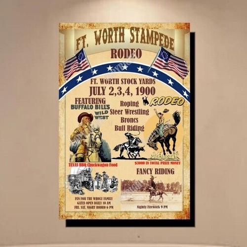 Jumbo Prints\ 33 x 50 piedi vale il vecchio West Rodeo poster, tela o arte incorniciata - Foto 1 di 7