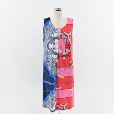 MSK Colorblock Shift Dress Womens Size L Baroque Jersey Scoop Neck Sleeveless