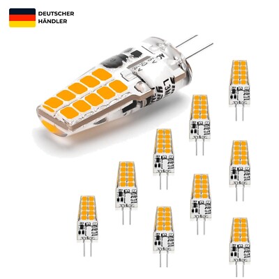 Helle G4 LED Lampen, 2W für 20W Halogen ersetzt   10er Set, Warmweiß