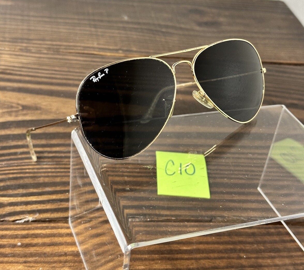 Ray-Ban RB3025 001/58 Aviator Arista Polarized Green Lenses 62mm