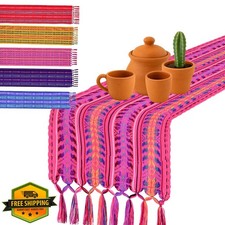 Mexican Rebozo Woven Scarf Guatemalan Table Runner Fiesta Childbirth Decor