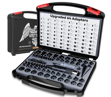 USB Rechargeable Red Laser Bore Sight Kit w/ 64 Adapters 0.17–12GA Multi-Calib