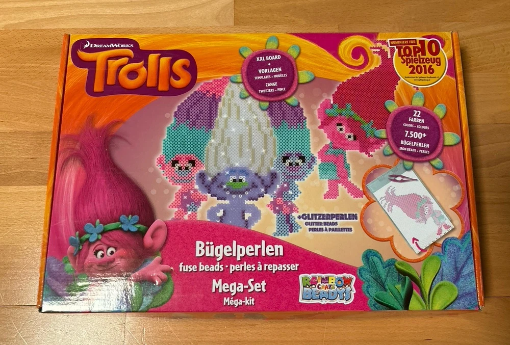 Bügelperlen Set, Trolls usw.