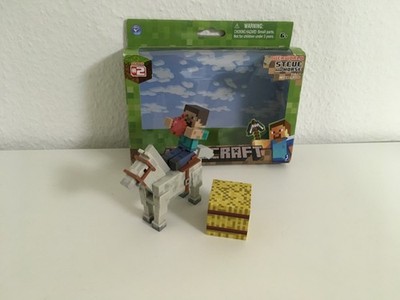 Minecraft Overworld: Steve and Horse Mini Figur Series 2 Mojang - Jazwares