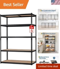 Garage Storage Shelves Heavy Duty 5 Tiers 2500Lbs Capacity Metal Shelving Unit