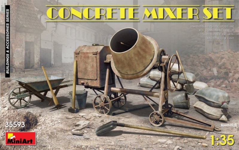 MINIART 35593 1/35 Concrete Mixer Set
