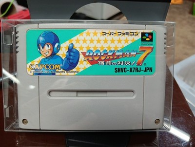 Rockman 7 -  (Super Famicom) Original, Cart w/ Clear Case