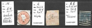 Etats italiens en l’état Lombardo Vénétie Naples et Toscane cote 165€
