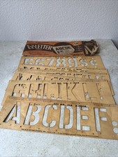 Letter and Number Stencils Gothic 3-inch Vintage, Cardboard, E-Z Stencil Co.