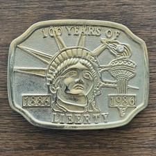 Vintage Belt Buckle 100 Years of Liberty 1886 - 1986 Statue of Liberty American