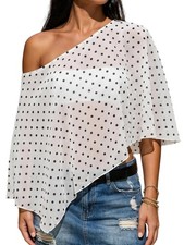 Lightweight Poncho Sheer Mesh Cape Shawl Wraps off Shoulder See Through Beach...