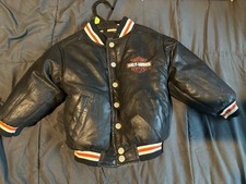 VINTAGE Harley-Davidson 3T Reversible  Varsity Jacket Gray/Black Snap Buttons