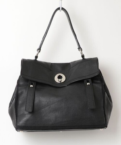 Yves Saint Laurent Muse Two Black Leather Shoulder Bag Silver Hardware B586