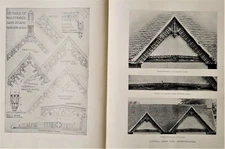 1923 antique BOSTON ARCHITECTURE CLUB PLAN tudor period WHITEHEAD