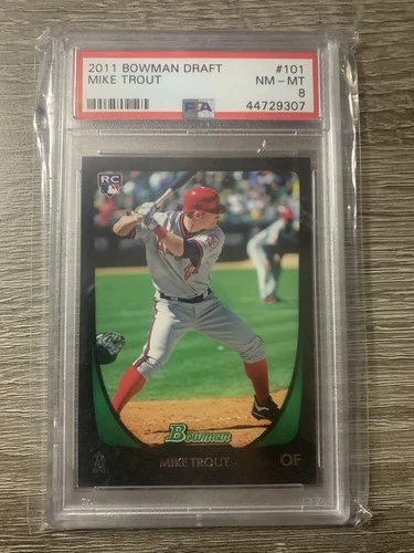 2011 Bowman Draft Mike Trout rookie card RC PSA 8 NM-MT Los Angeles Angels