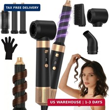 6 in 1 Hair Styler, Hot Air Brush Set with Hair Dryer, Curling Iron, Straightene
