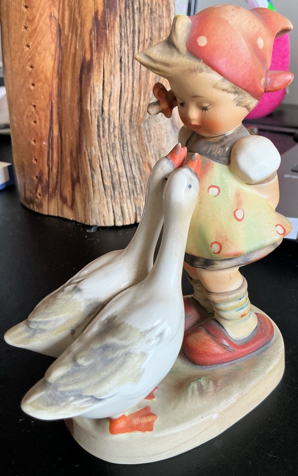 Vintage c1957 Goebel Hummel 47/0 “Goose Girl” – TMK-3 W. Germany Exc Used Cnd