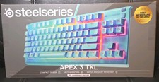 SteelSeries Apex 3 TKL Wired Gaming Keyboard Compact RGB Backlit AQUA New Sealed
