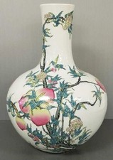 22.5 Inch Chinese Antique Porcelain Famille-rose Tianqiu (Globular) Vase