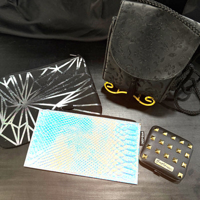 Lot of 4 Make-up Bags with Bling Bling~ 1 Small Crossbody Bag