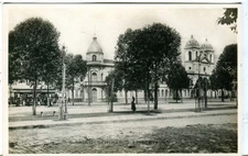 Brazil Brasil São Paulo - Seminario Episcopal & Tram Tramway real photo postcard
