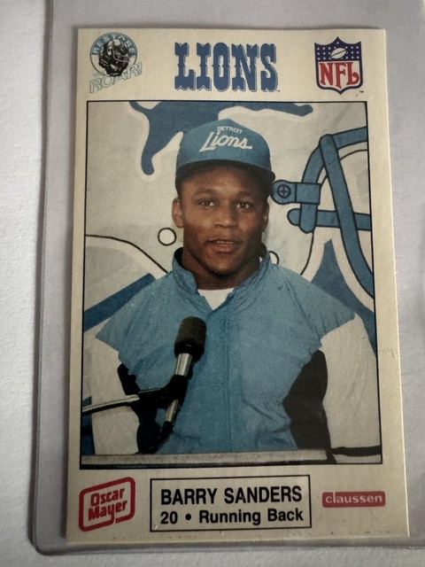 1989 Oscar Mayer Detroit Lions Police - Barry Sanders #11 (RC)