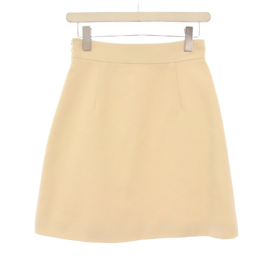 【Skirts】GUCCI Women's Knee-Length A-Line Skirt Silk Blend Size 38 Ivory thumbnail 2