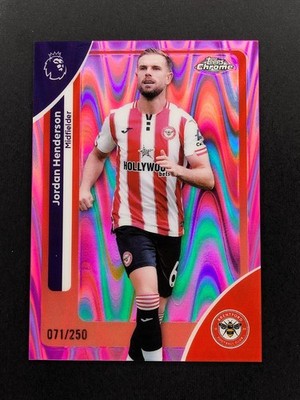 2025-26 Topps Chrome Premier League - Jordan Henderson #39 Pink Raywave /250