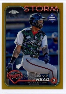 2024 Topps Pro Debut Chrome Gold Refractor /50 Dillon Head #PDC-25 2s1