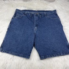 Wrangler Carpenter Denim Shorts Men s Size 48 Blue Relaxed Fit 100 Cotton